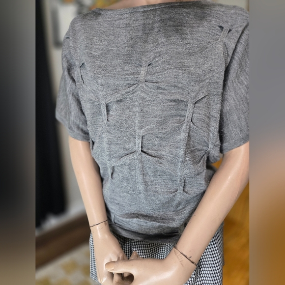 Ya Los Angeles Tops - Ya Los Angeles Gray Textured Top